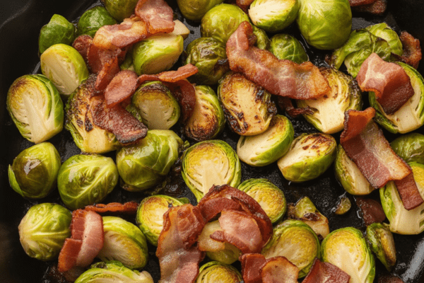 easy Brussels Sprouts and Bacon easy Brussels Sprouts and Bacon