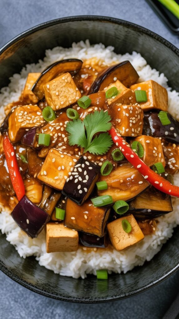 Eggplant Tofu Stir Fry easy