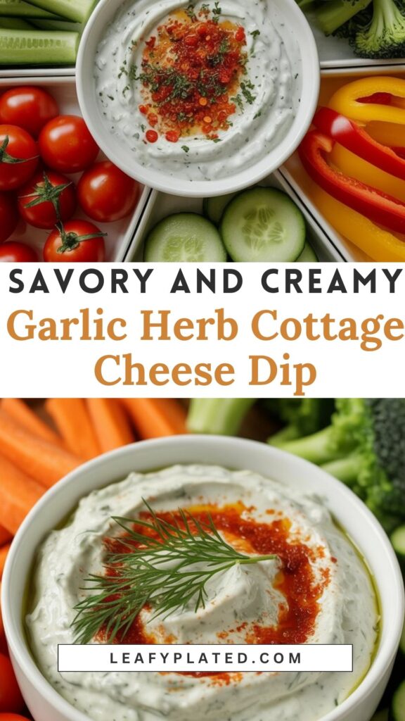 Garlic Herb Cottage Cheese Dip