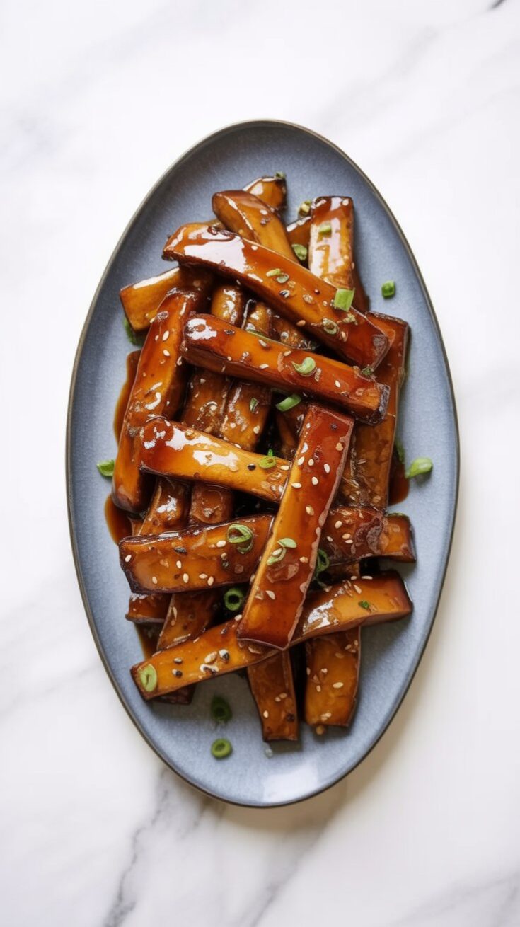 Soy-Glazed Trumpet Mushrooms easy